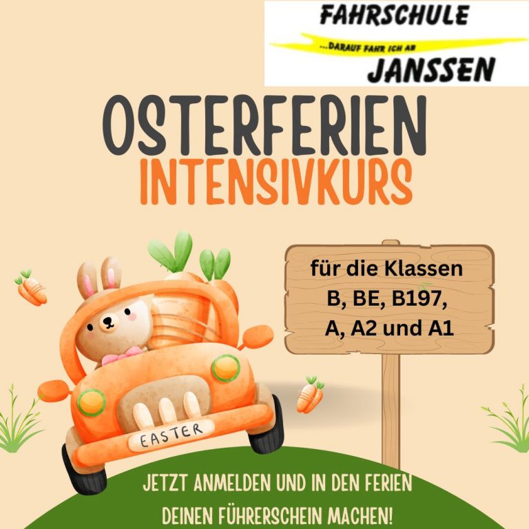 Osterferien Intensivkurs bei der Fahrschule Janssen.